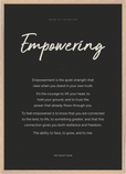 Empowering Word of Intention Framed print A1 (59.4 x 84.1  cm) Wood frame Carbon paper