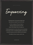 Empowering Word of Intention Framed print A2 (42 x 59.4  cm) Black frame Carbon paper