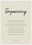 Empowering Word of Intention Framed print A2 (42 x 59.4  cm) White frame Linen paper