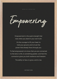 Empowering Word of Intention Framed print A2 (42 x 59.4  cm) Wood frame Carbon paper