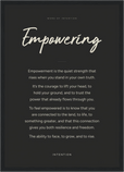 Empowering Word of Intention Framed print A3 (29.7 x 42  cm) Black frame Carbon paper