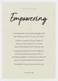 Empowering Word of Intention Framed print A3 (29.7 x 42  cm) White frame Linen paper