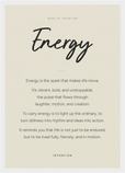 Energy Word of Intention Framed print A3 (29.7 x 42  cm) White frame Linen paper