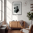 Everyday Hero Framed print 60x90 cm / 24x36″ Black frame in interior