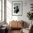 Everyday Hero Framed print 70x100 cm / 28x40″ Black frame in interior