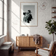 Everyday Hero Framed print 70x100 cm / 28x40″ Wood frame in interior