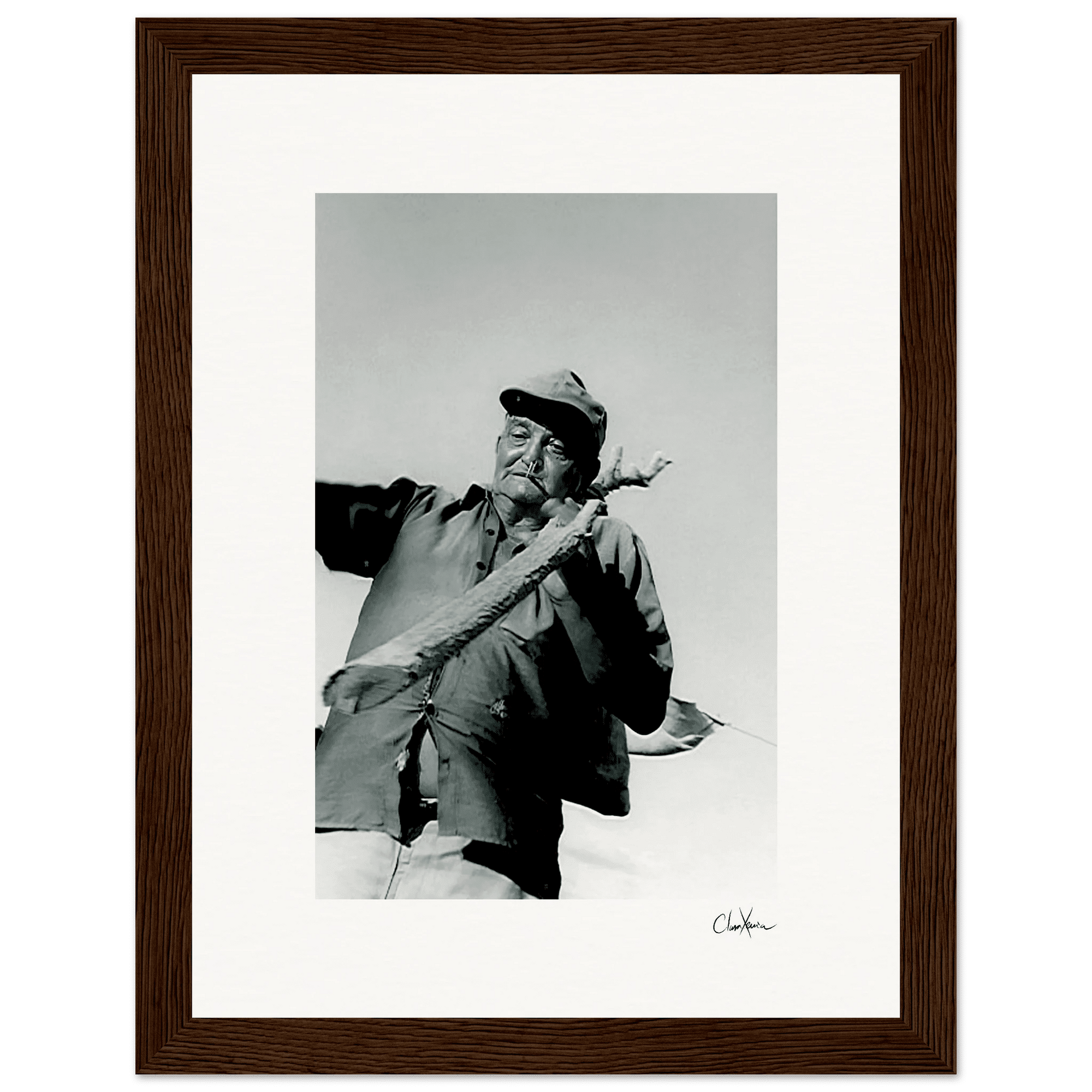 Everyday Hero Framed print 15x20 cm / 6x8″ Dark wood frame 59