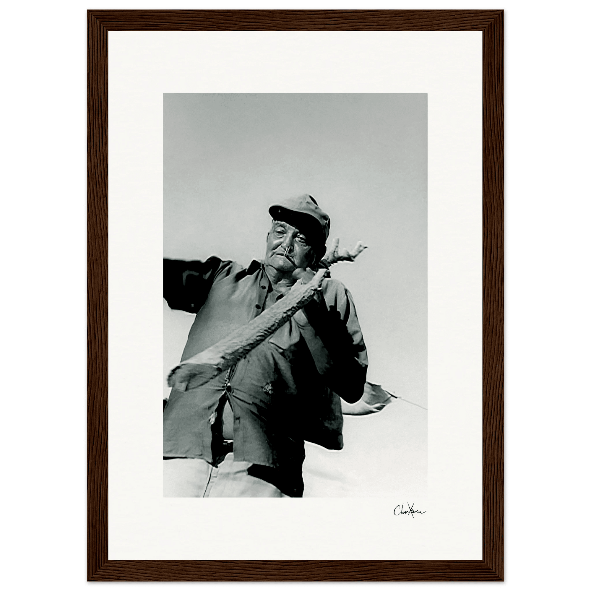 Everyday Hero Framed print 21x29.7 cm / 8x12" Dark wood frame 52