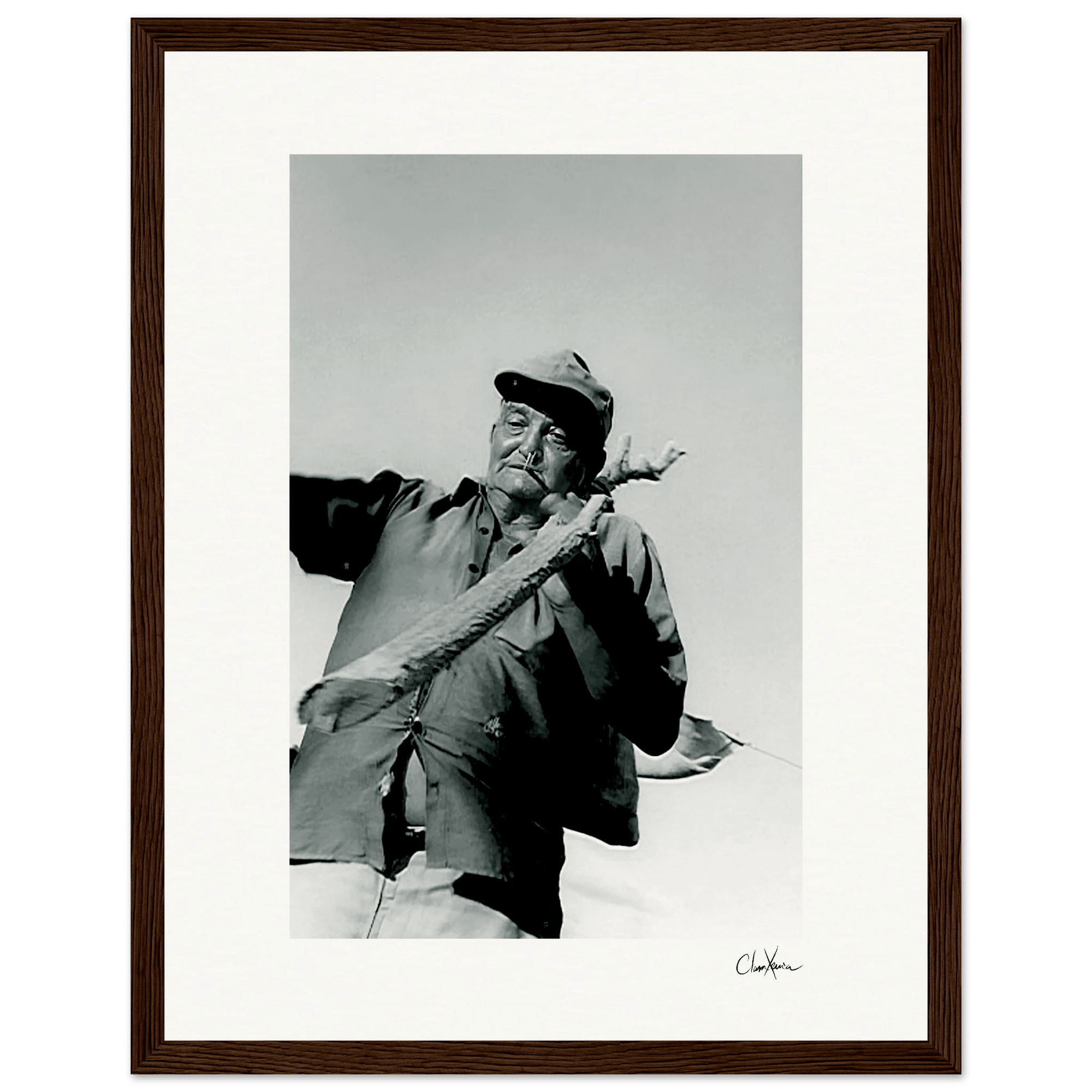 Everyday Hero Framed print 27x35 cm / 11x14″ Dark wood frame 45