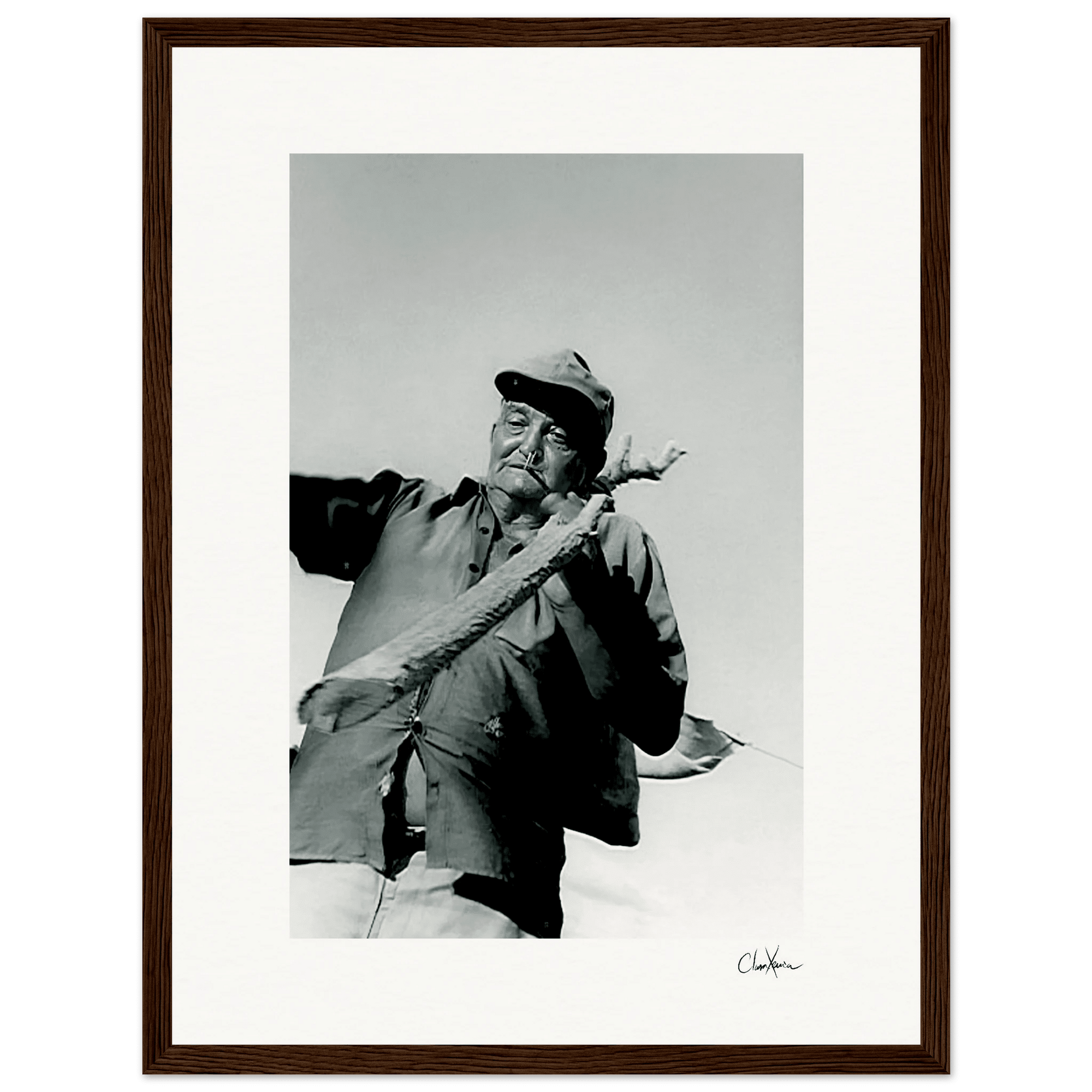 Everyday Hero Framed print 30x40 cm / 12x16″ Dark wood frame 46