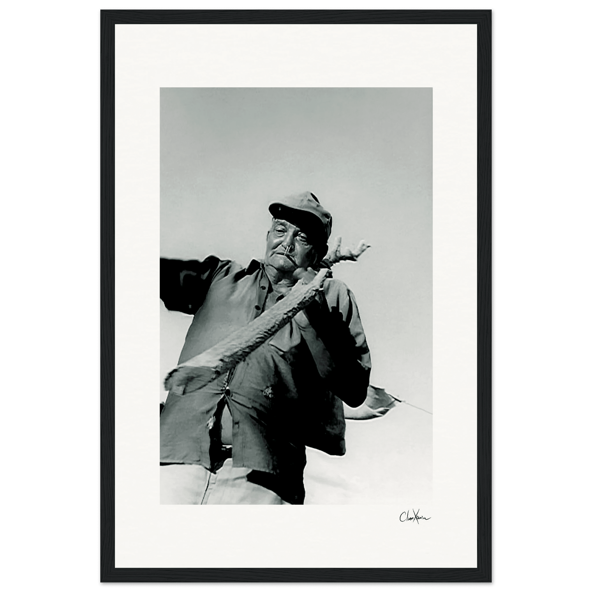 Everyday Hero Framed print 30x45 cm / 12x18″ Black frame 65