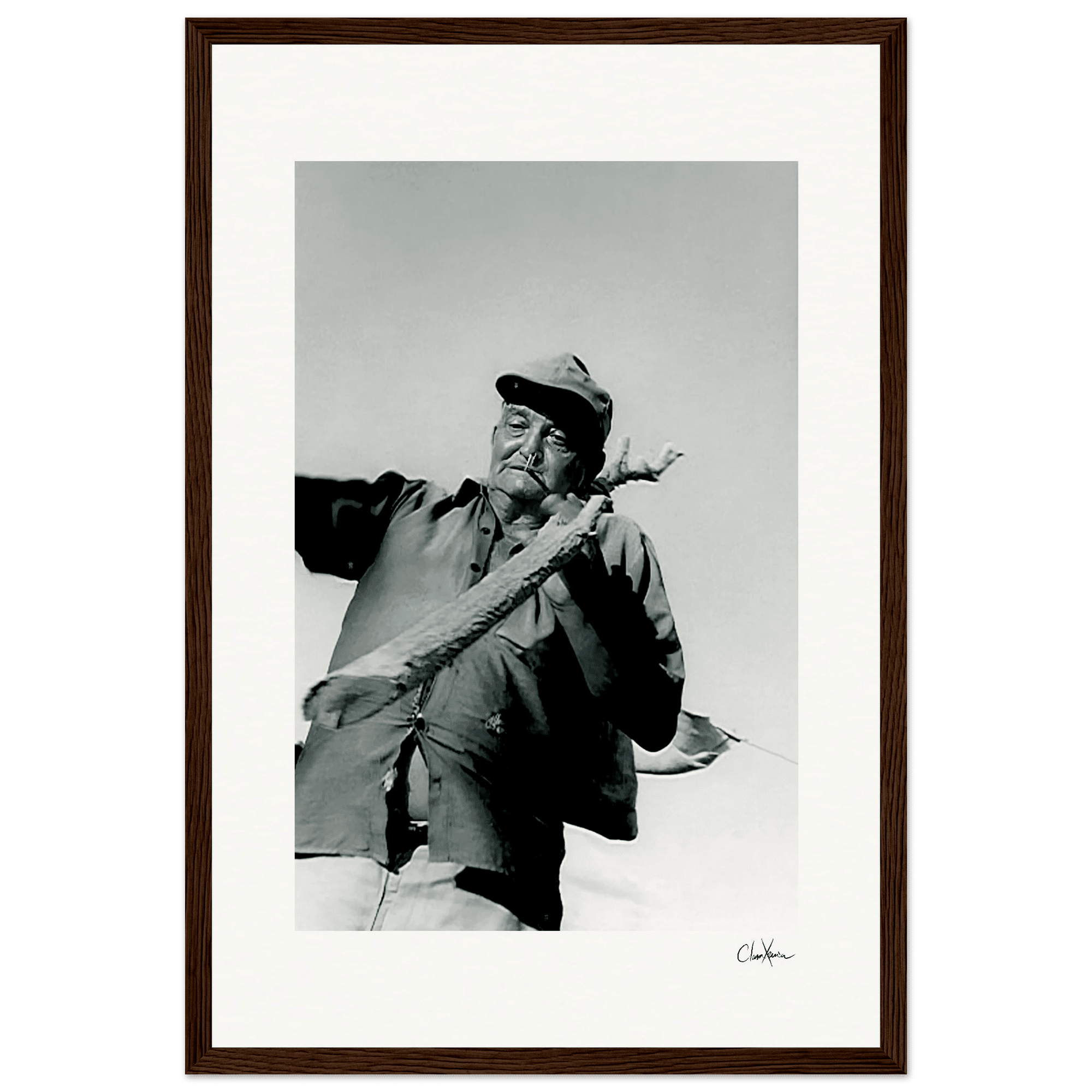 Everyday Hero Framed print 30x45 cm / 12x18″ Dark wood frame 43