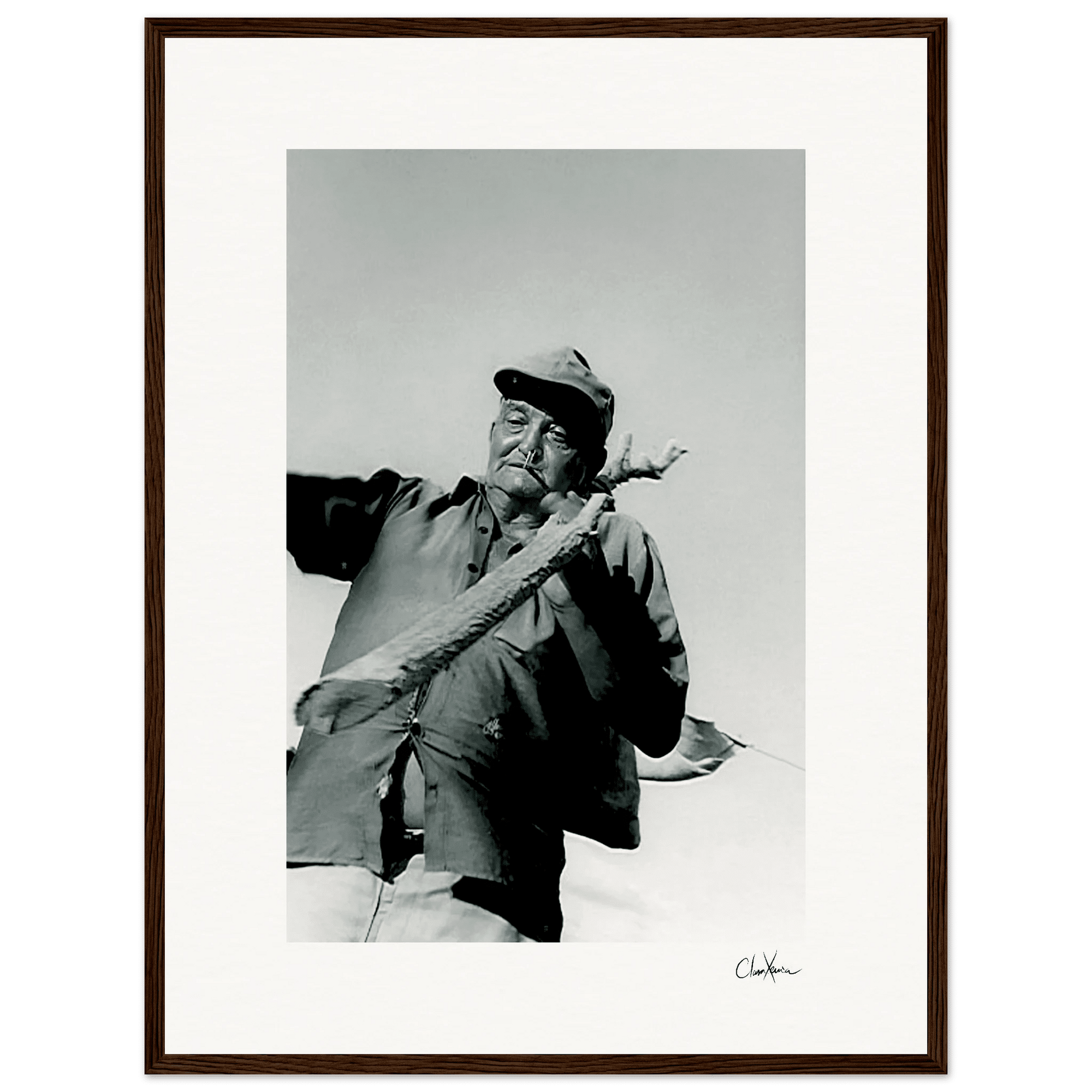 Everyday Hero Framed print 45x60 cm / 18x24″ Dark wood frame 48