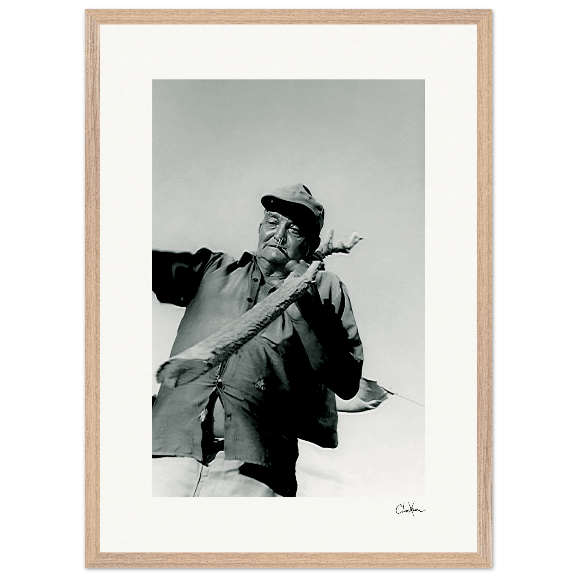 Everyday Hero Framed print 50x70 cm / 20x28″ Wood frame 37