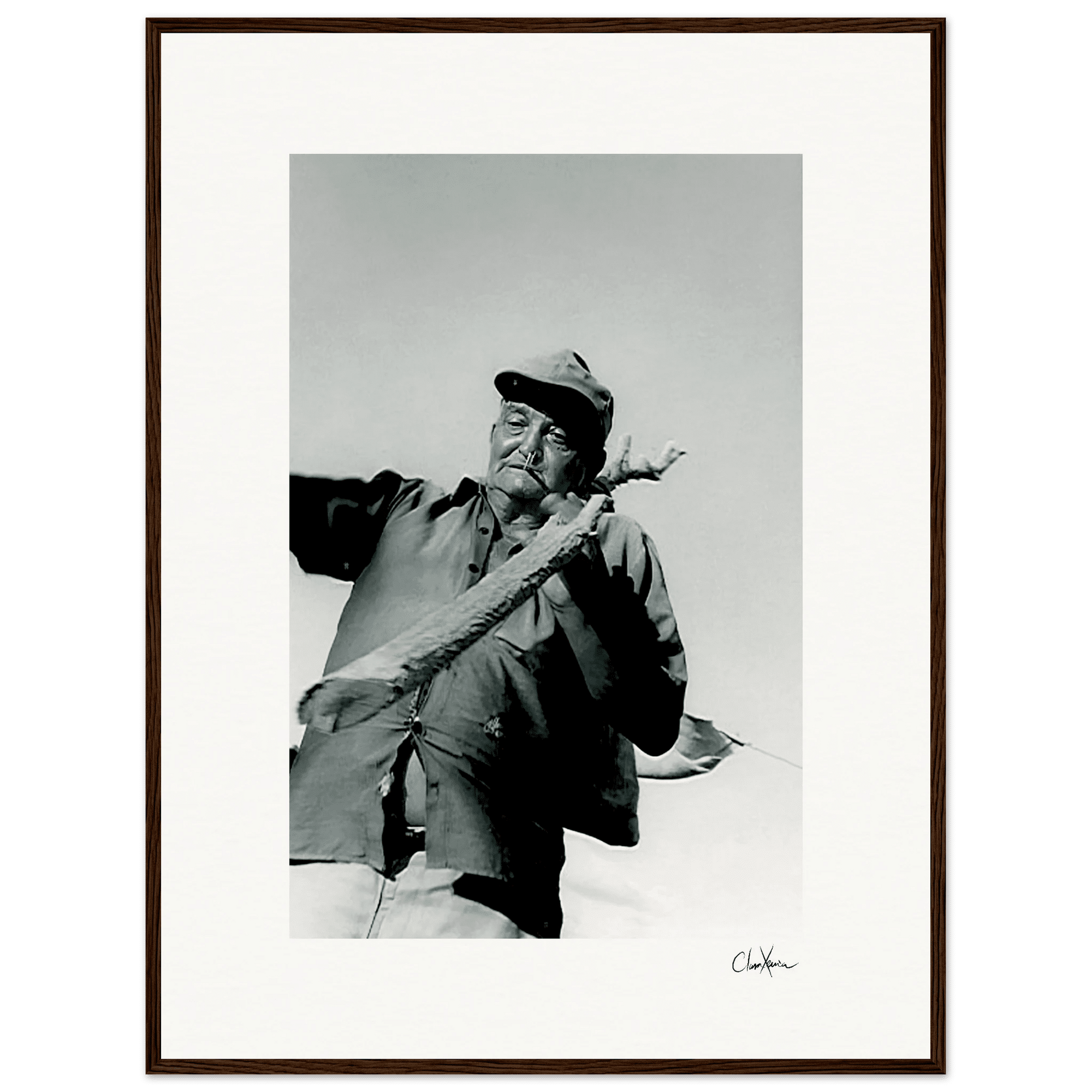 Everyday Hero Framed print 60x80 cm / 24x32″ Dark wood frame 57