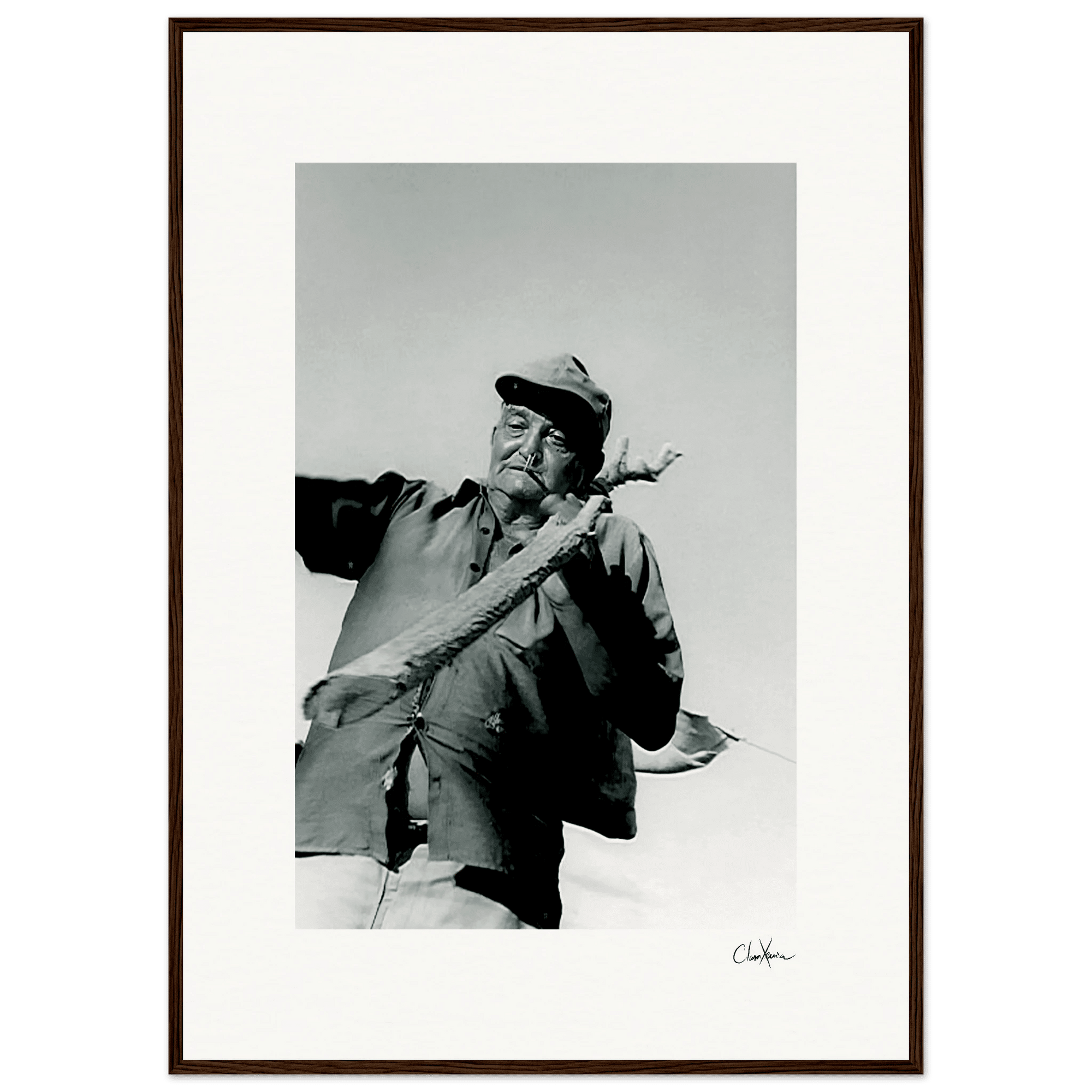 Everyday Hero Framed print A1 (59.4 x 84.1 cm) Dark wood frame 53