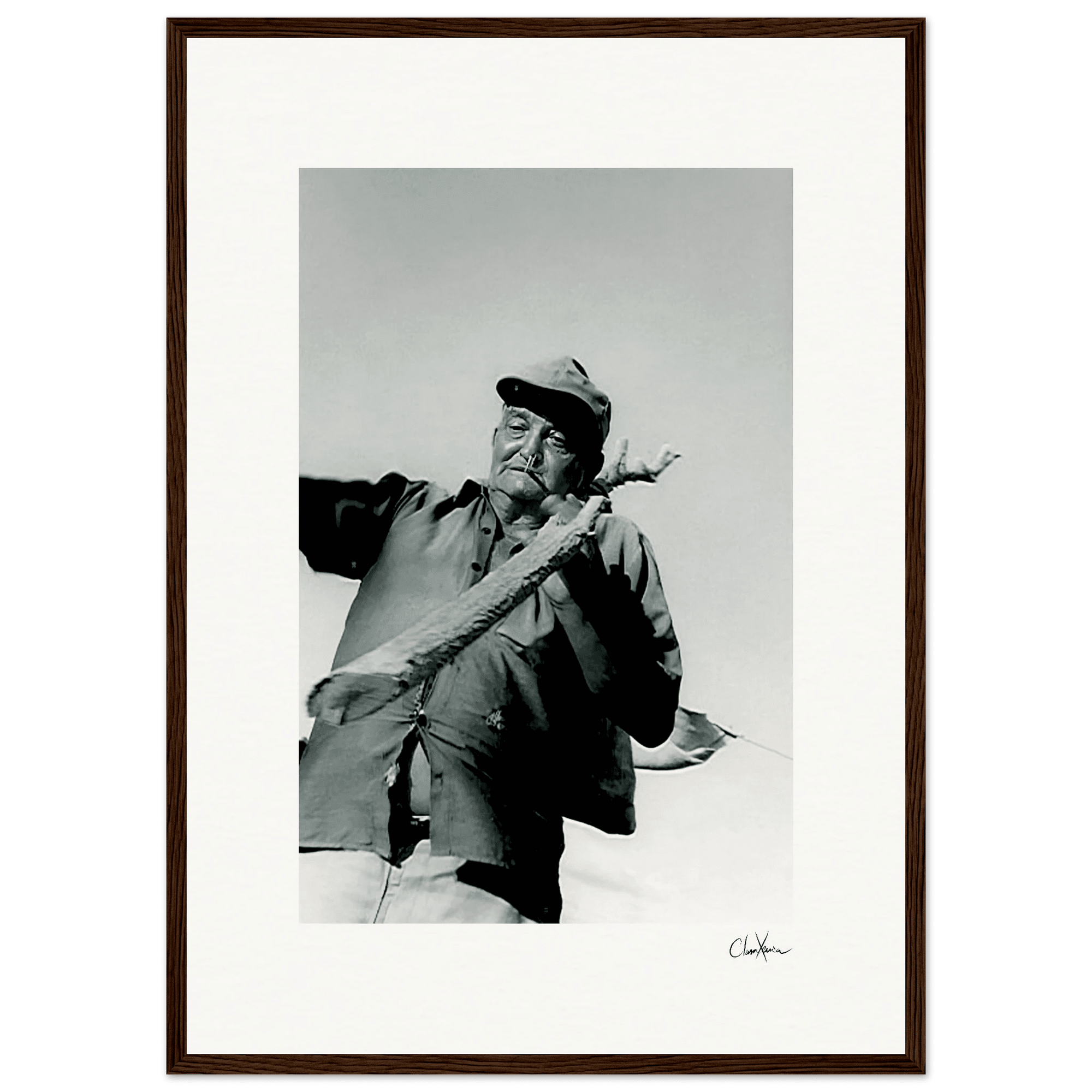 Everyday Hero Framed print A2 (42 x 59.4 cm) Dark wood frame 54