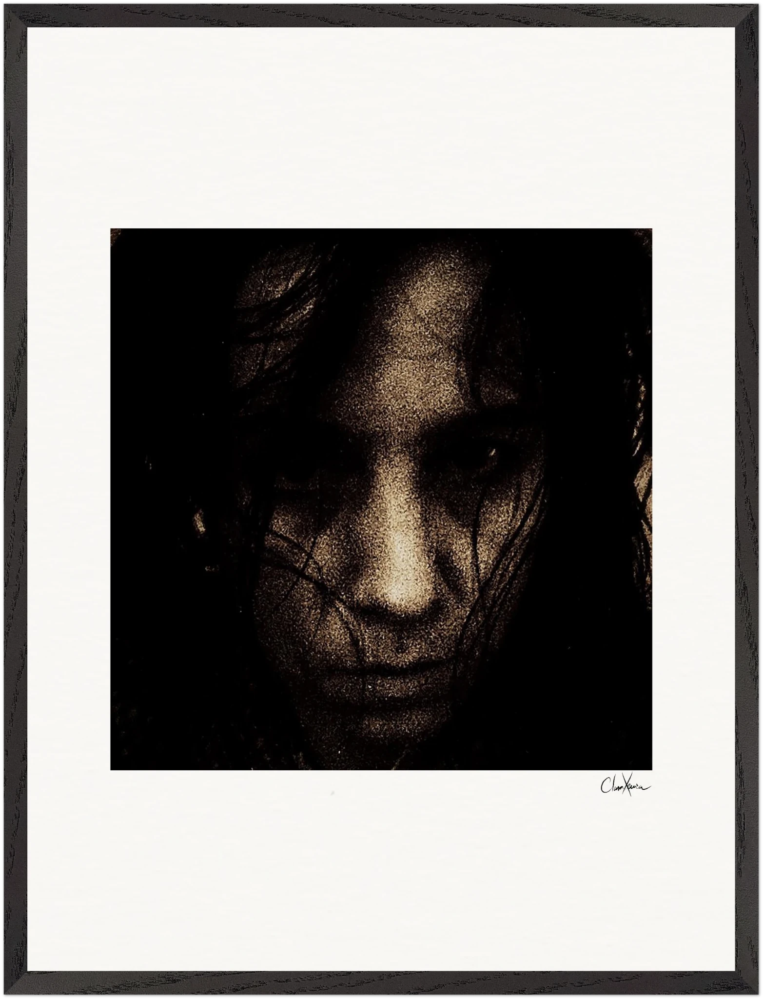 Face It  –Framed print cm / 8 x 10 pouces – White frame