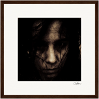 Face It Framed print 30x30 cm / 12x12″ Dark wood frame 26