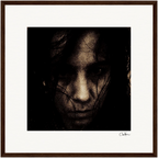 Face It Framed print 40x40 cm / 16x16″ Dark wood frame 28