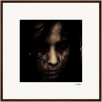 Face It Framed print 50x50 cm / 20x20″ Dark wood frame 30