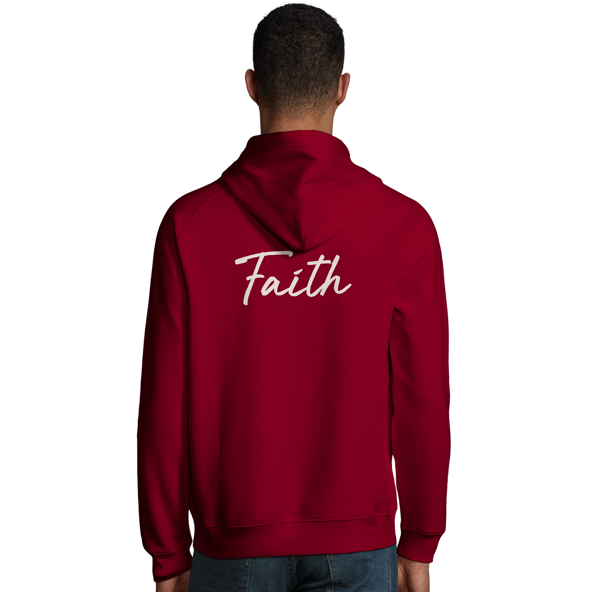 Faith - "The Unwritten Path" Hoodie Burgundy 4