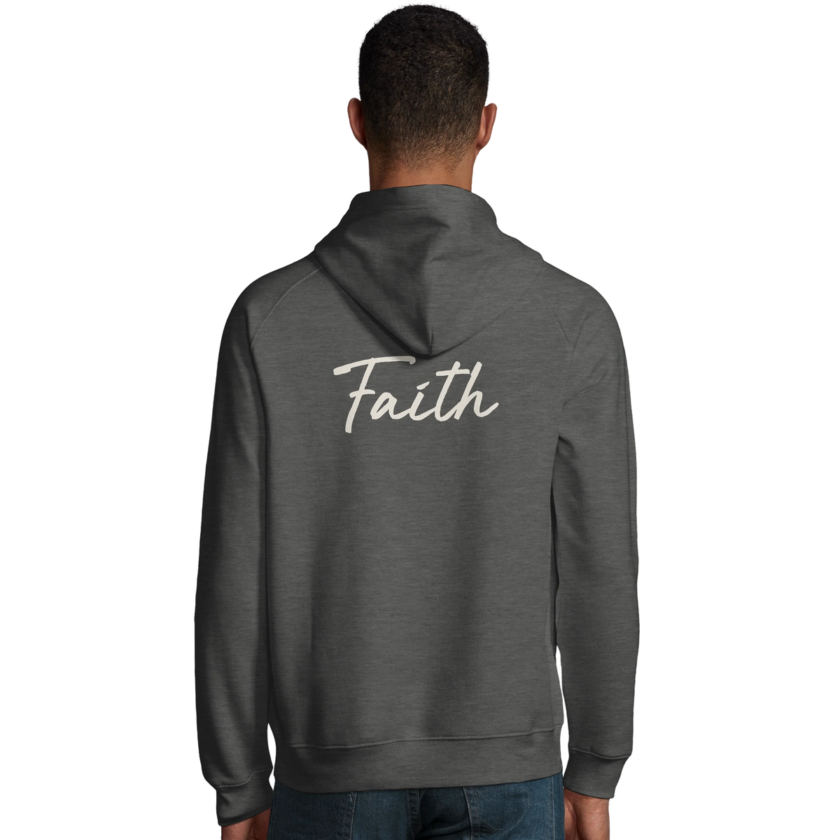 Faith - "The Unwritten Path" Hoodie Grey Melange 4