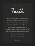 Faith Word of Intention Framed print 13x18 cm / 5x7″ Black frame Carbon paper