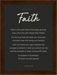 Faith Word of Intention Framed print 13x18 cm / 5x7″ Dark wood frame Carbon paper