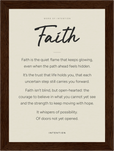 Faith Word of Intention Framed print 13x18 cm / 5x7″ Dark wood frame Linen paper