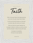 Faith Word of Intention Framed print 13x18 cm / 5x7″ White frame Linen paper