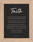 Faith Word of Intention Framed print 13x18 cm / 5x7″ Wood frame Carbon paper