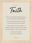 Faith Word of Intention Framed print 13x18 cm / 5x7″ Wood frame Linen paper