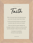 Faith Word of Intention Framed print 13x18 cm / 5x7″ Wood frame Linen paper