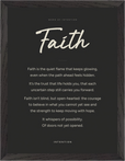 Faith Word of Intention Framed print 30x40 cm / 12x16″ Black frame Carbon paper