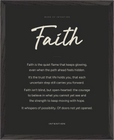 Faith Word of Intention Framed print 40x50 cm / 16x20″ Black frame Carbon paper