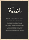 Faith Word of Intention Framed print 50x70 cm / 20x28″ Wood frame Carbon paper