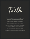 Faith Word of Intention Framed print 60x80 cm / 24x32″ Black frame Carbon paper