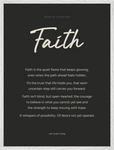 Faith Word of Intention Framed print 60x80 cm / 24x32″ White frame Carbon paper