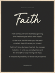 Faith Word of Intention Framed print 60x80 cm / 24x32″ Wood frame Carbon paper