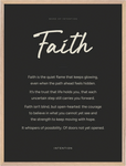 Faith Word of Intention Framed print 60x80 cm / 24x32″ Wood frame Carbon paper