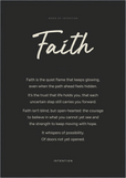 Faith Word of Intention Framed print 70x100 cm / 28x40″ Black frame Carbon paper