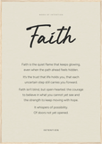 Faith Word of Intention Framed print 70x100 cm / 28x40″ Wood frame Linen paper