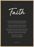 Faith Word of Intention Framed print A1 (59.4 x 84.1  cm) Wood frame Carbon paper