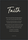 Faith Word of Intention Framed print A2 (42 x 59.4  cm) Black frame Carbon paper