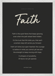 Faith Word of Intention Framed print A2 (42 x 59.4  cm) White frame Carbon paper