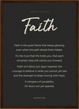 Faith Word of Intention Framed print A3 (29.7 x 42  cm) Dark wood frame Carbon paper