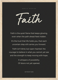 Faith Word of Intention Framed print A3 (29.7 x 42  cm) Wood frame Carbon paper