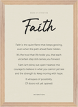 Faith Word of Intention Framed print A3 (29.7 x 42  cm) Wood frame Linen paper