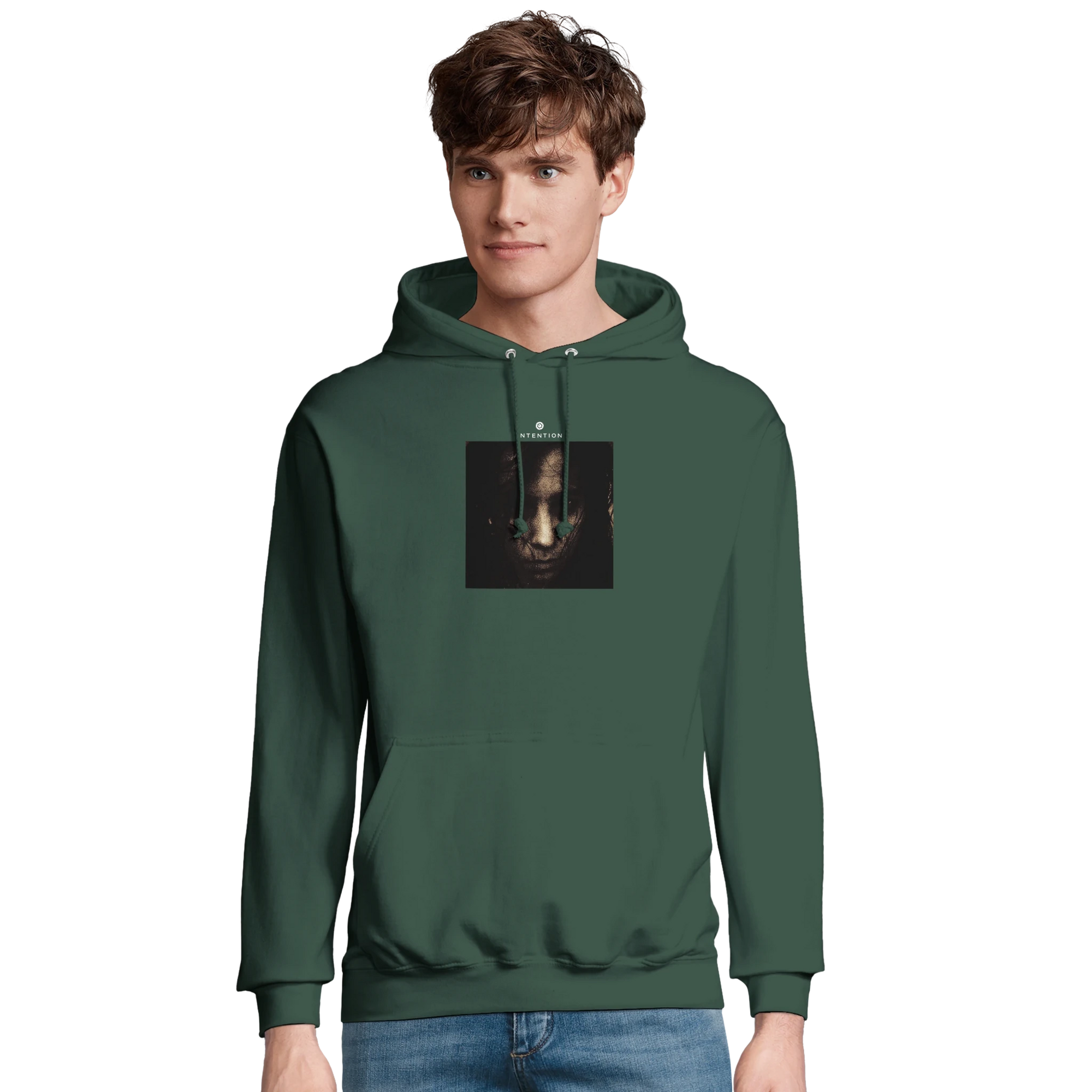 Fearless  Hoodie  "Face It"Bottle Green 16